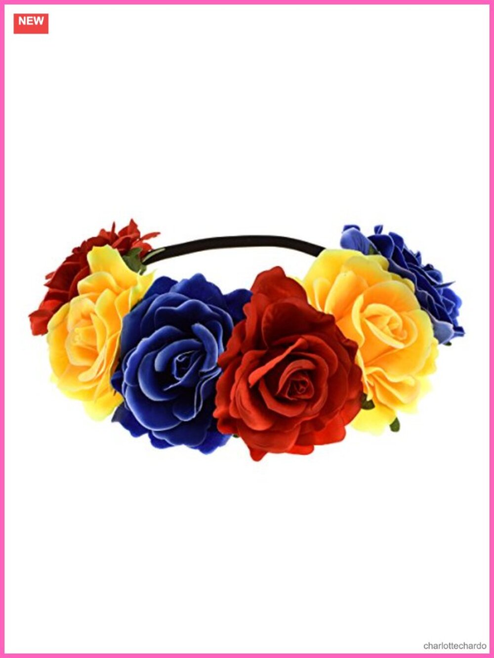 Handmade Rose Floral Crown Garland Headband Wedding Festival Headpiece